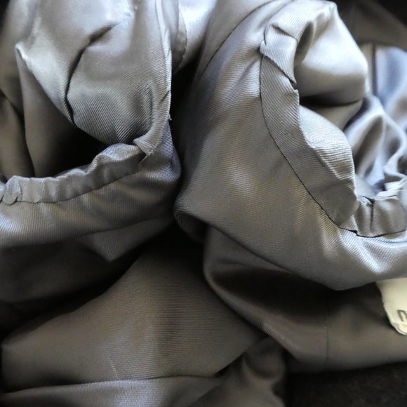 Pure CaMeL HaiR Blazer Double Breasted Shawl Collar Charcoal Grey Vintage 80s - Picture 7 of 7